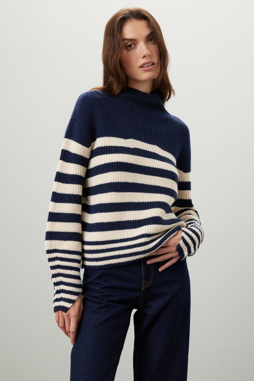 Derek Lam 10 Crosby x RTR Navy Stripe Sweater - Size Medium